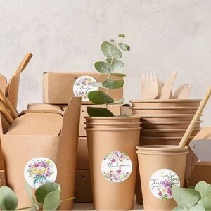 500 Floral Thank You Stickers For small businesses